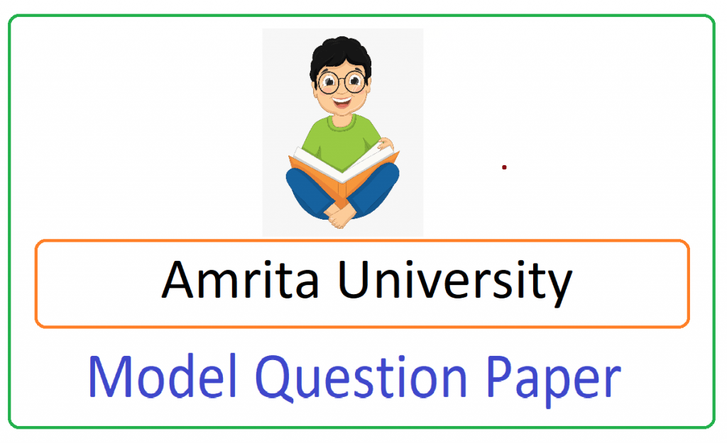 Amrita University (AMRITA) Model Paper 2024 